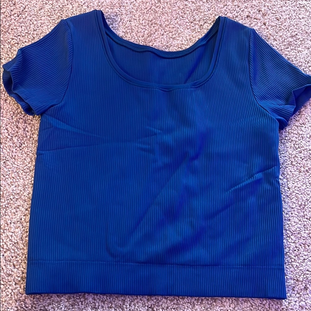 kids athletic blue top